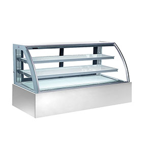 Glass Top Open Clear Front Display Refrigerator for Cake and Bakery